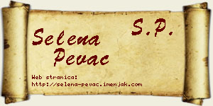 Selena Pevac vizit kartica